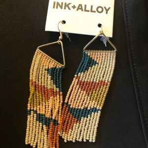 NWT Ink+Alloy Multicolor Beaded Earrings